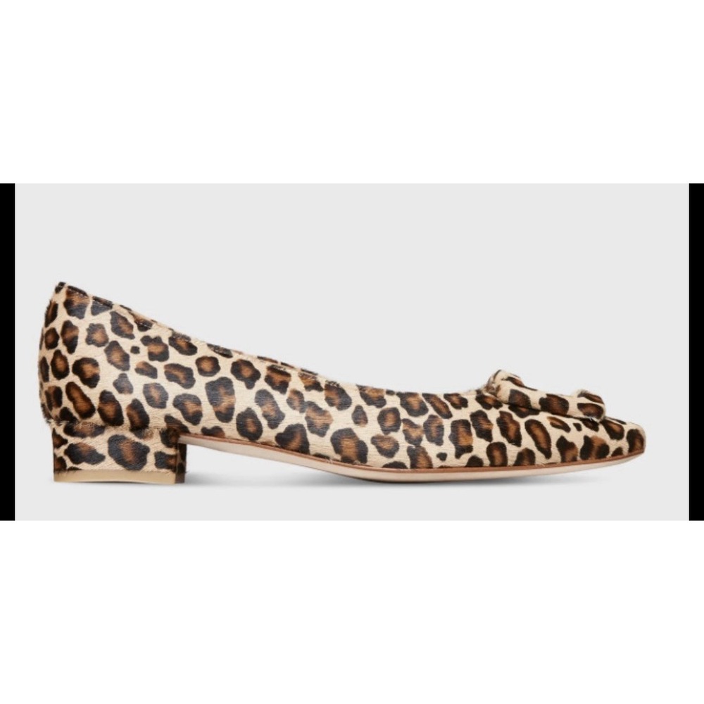 Ann Mashburn Buckle Shoe in Leopard Calf Hair Size 38 US 7.5